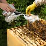 Galvanized Iron Beehive Smoker with Heat Shield Beekeeping Equipment