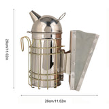 Galvanized Iron Beehive Smoker with Heat Shield Beekeeping Equipment
