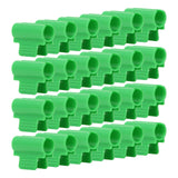 24pcs Greenhouse Clamps Single Head Row Cover Netting Tunnel Hoop Clips Insect Proof Shed Film Shading Net Rod Clips 19mm