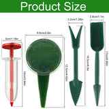 6 PCS Mini Seed Spreader, Sowing Seed Dispenser with 5 Speeds, Sowing Helper, Small Seed Planter Tool, (Red)
