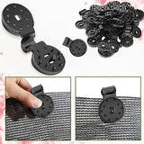 10 pcs Shade Cloth Heavy Duty Lock Grip, Shade Cloth Clips, Round Plastic Black Clips for Windproof Awnings, Fence Nets