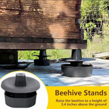 3 Sets/12Pcs Beehive Stands- Sturdy Beehive Feet Stands- Beehive Base Beekeeping Hive Support Tools for Outdoor Garden