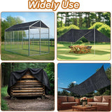 Chicken Coop Cover 90% Sunblock Shade Cloth for Poultry Cages Black Polyethylene UV Protected Netting Mesh with 20 Ball Bungee Cords for Outdoor Garden Patio 11.5x6.6 FT