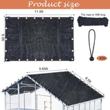 Chicken Coop Cover 90% Sunblock Shade Cloth for Poultry Cages Black Polyethylene UV Protected Netting Mesh with 20 Ball Bungee Cords for Outdoor Garden Patio 11.5x6.6 FT