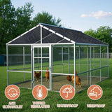 Chicken Coop Cover 90% Sunblock Shade Cloth for Poultry Cages Black Polyethylene UV Protected Netting Mesh with 20 Ball Bungee Cords for Outdoor Garden Patio 11.5x6.6 FT