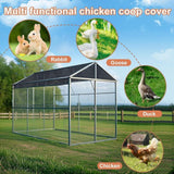 Chicken Coop Cover 90% Sunblock Shade Cloth for Poultry Cages Black Polyethylene UV Protected Netting Mesh with 20 Ball Bungee Cords for Outdoor Garden Patio 11.5x6.6 FT