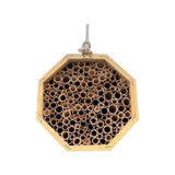 Bee House, Outdoor Wooden Bee Hotel, Pollinator House Waterproof, Long Service Life, for Bees Butterflies and Ladybugs