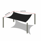 6.56 x 6.56 FT Black Shade Cloth with Grommets, 90% Shade Cloth for Garden,Pet Kennel Shade Cover,Multiple Specifications and Use,Edging Perforated Sun Shade Net for Garden,Greenhouse & Patio