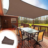 Outdoor sun shade net, heavy duty patio shade cloth, 200x200cm, 95% UV block, reinforced fringe, breathable HDPE mesh, for courtyard, garden, balcony, carport