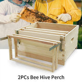 2pcs Bee Hive Frame Holder, Bee Frame Holder for Beekeeping, Stainless Steel Beekeeping Perch Stand Support Tools
