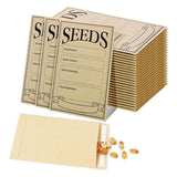 200PCS Seed Packets Envelopes: Self Sealing Kraft Small Seed Envelopes for Seed Storage Resealable Seed Saving Envelopes