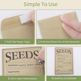 200PCS Seed Packets Envelopes: Self Sealing Kraft Small Seed Envelopes for Seed Storage Resealable Seed Saving Envelopes