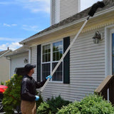 Gutter Cleaning Tool Practical Gutter Cleaning Brush with 10.5Ft Removable Pole Efficient Cleaning Gutter Guard Cleaner Tool Hangable Gutter Cleaner Tool for Cleaning Leaves Debris Window