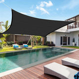 6.5x6.5Ft Black Sun Shades Outdoor Patio,95% Shade Cloth Netting with Grommets,UV Block Sun Shade Covers,Suitable for Garden, Pool, Bbq Areas,Pond, Courtyard, Backyard, Dooryard(Include Rope)