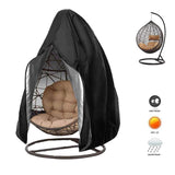 75 x 45 inches Egg Chair Cover Waterproof Swing Chair Cover with Zipper Drawstring Patio Hanging Chair Cover Outdoor Furniture Cover