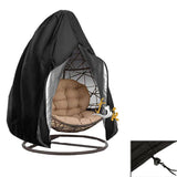 75 x 45 inches Egg Chair Cover Waterproof Swing Chair Cover with Zipper Drawstring Patio Hanging Chair Cover Outdoor Furniture Cover