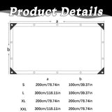 Garden Shade Cloth, Sun Shade Nets Plant Shade Mesh Tarps Chicken Coop Shade Covers,Breathable PE Tear Resistant Windproof With Grommets Cloth for Greenhouse Patio Balcony Kennel Outdoor,200*300cm