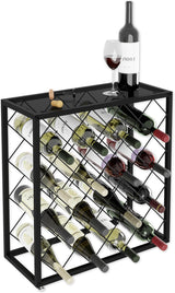 Freestanding Metal Wine Rack for 25 Bottles