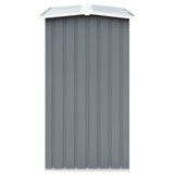 Outdoor Log Storage Shed 91cm Firewood Rack Steel w/ Raised Floor & Sloping Roof