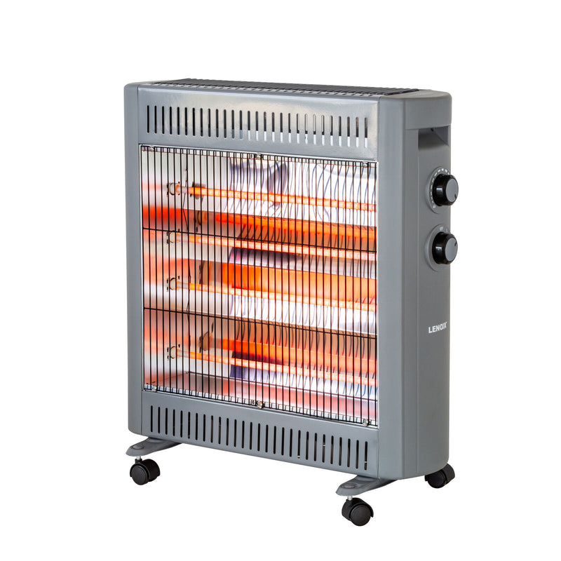 2200W Quartz Infrared Radiant Heater with Adjustable Thermostat and 2 Power Settings