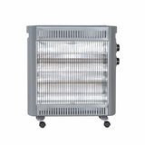 2200W Quartz Infrared Radiant Heater with Adjustable Thermostat and 2 Power Settings