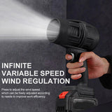 Cordless Blower Portable Handheld Electric Brushless Turbo Jet Fan w/2 Batteries