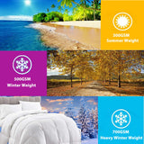 Goose Feather Down Quilt 500 GSM Duvet Doonas Queen:210x210cm
