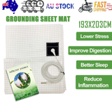 Bed Earthing Sheet Grounding Sheet Mat Large Bed Sheet Flat Sheet W/AU Plug193x203cm