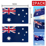 2 Pack Australian Aussie Flag Australia Anzac Day Oz AU 2x3ft 60x90cm Polyester