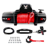 14500LBS Electric Winch - 12V synthetic rope with 4PCS Recovery Tracks - Gen3.0 -- X-BULL Red