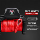 14500LBS Electric Winch - 12V synthetic rope with 4PCS Recovery Tracks - Gen3.0 -- X-BULL Red