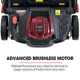 BAUMR-AG 370SX 40V SYNC Cordless Lawn Aerator & Scarifier, Skin Only, Brushless, Scarifying Blade and Dethatcher Rake Cartridges, 4 Depths