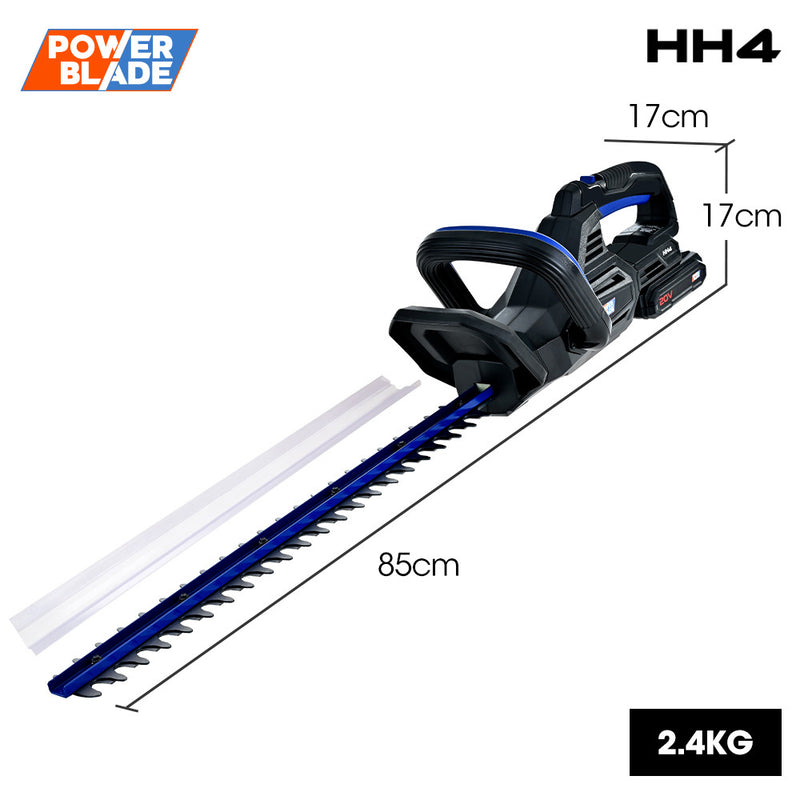 POWERBLADE HH4 20V | Cordless Electric Hedge Trimmer Kit | with Lithium Battery and Fast Charger