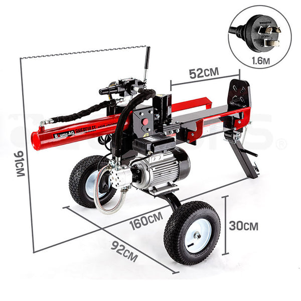 Baumr-AG 20 Ton Electric Log Splitter 20T Heavy-Duty Wood Cutter Hydraulic Fire Wood Block Axe