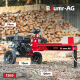 Wood Log Splitter | 12 Tonne Petrol Hydraulic | BAUMR-AG| HPS400