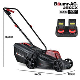 BAUMR-AG 450CX 40V SYNC Cordless Lawn Mower Kit, Fast Charger, 2 x 4Ah Battery, 320mm Grass Cutting Path