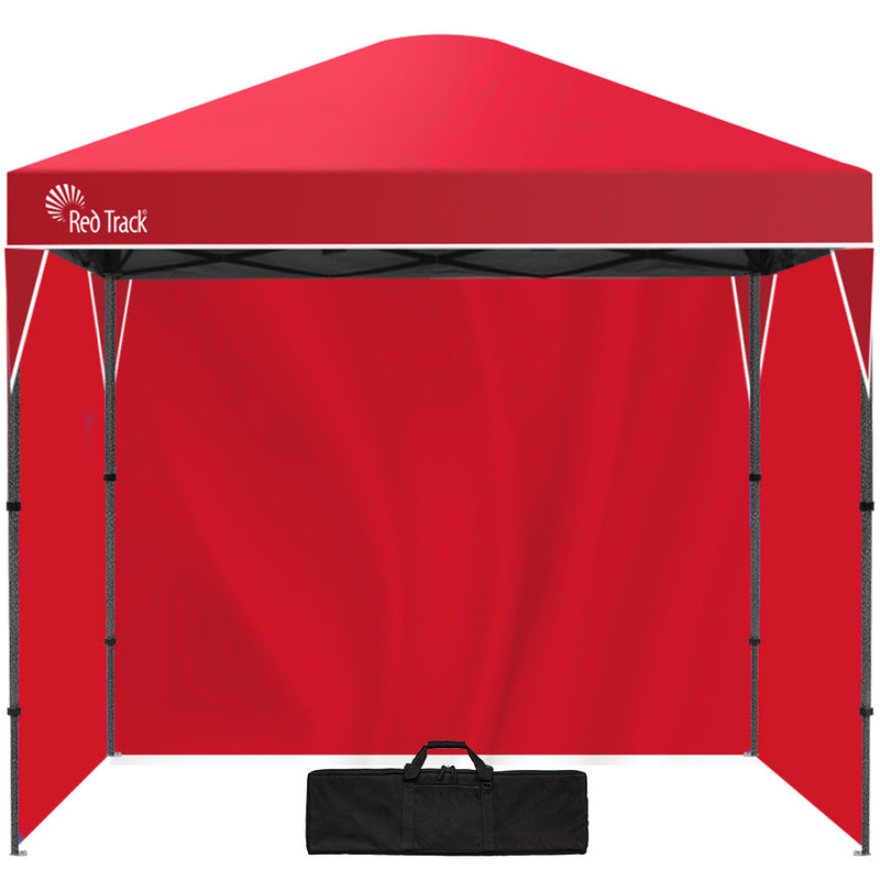 RED TRACK 3x3m Ultra Compact Folding Gazebo, Walls, Carry bag, Portable Outdoor Popup Marquee for Camping Beach, Red