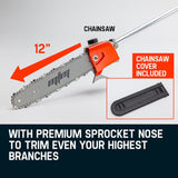 MTM Pole Chainsaw Brush Cutter Whipper Snipper Hedge Trimmer Saw Multi Tool 62CC