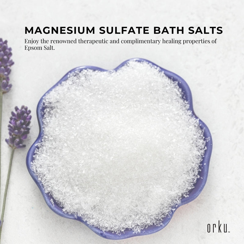 Orku 20Kg Epsom Salt - Magnesium Sulphate Bath Salts For Skin Body Sulfate