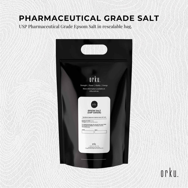 Orku 5Kg Epsom Salt - USP Grade Magnesium Sulfate Body Bath Salts