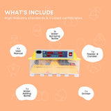 Electric 48 Egg Incubator + Accessories Hatching Eggs Chicken Quail Duck