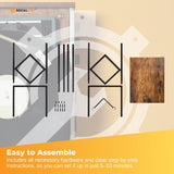 Social Hike Turntable Player Stand & Vinyl LP Record Album Storage - Black Metal