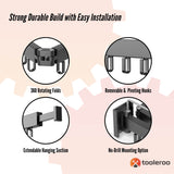 Tooleroo Clothes Drying Rack Tri-Fold Wall-Mount Space-Saving Laundry Hanger