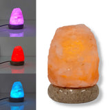 Colour Changing Salt Himalayan Lamp | USB | Natural Shape Pink Rock LED Light