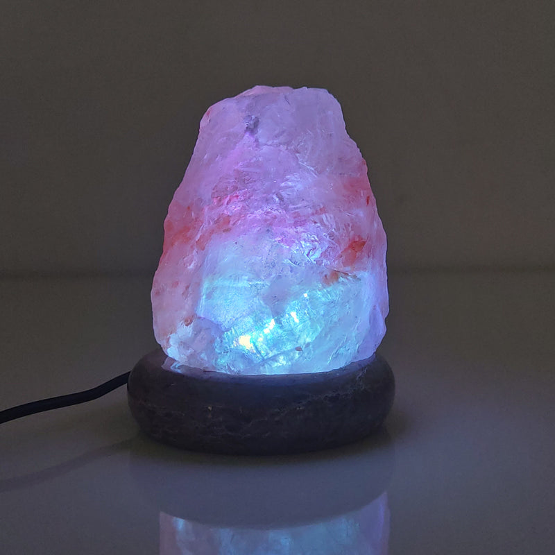 Colour Changing Salt Himalayan Lamp | USB | Natural Shape Pink Rock LED Light