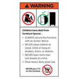 Sarantino Tallboy Dresser 6 Chest Of Drawers Table Cabinet Bedroom Storage Black