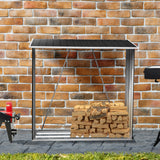 Wallaroo Wood Storage Shed Galvanized Steel - Black