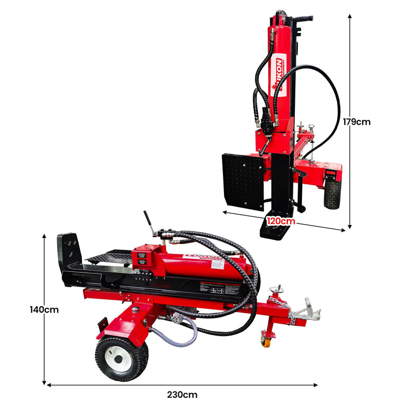 Log Splitter | 75 Ton Petrol Hydraulic Horizontal And Vertical Log Splitter | Electric Start | Yukon