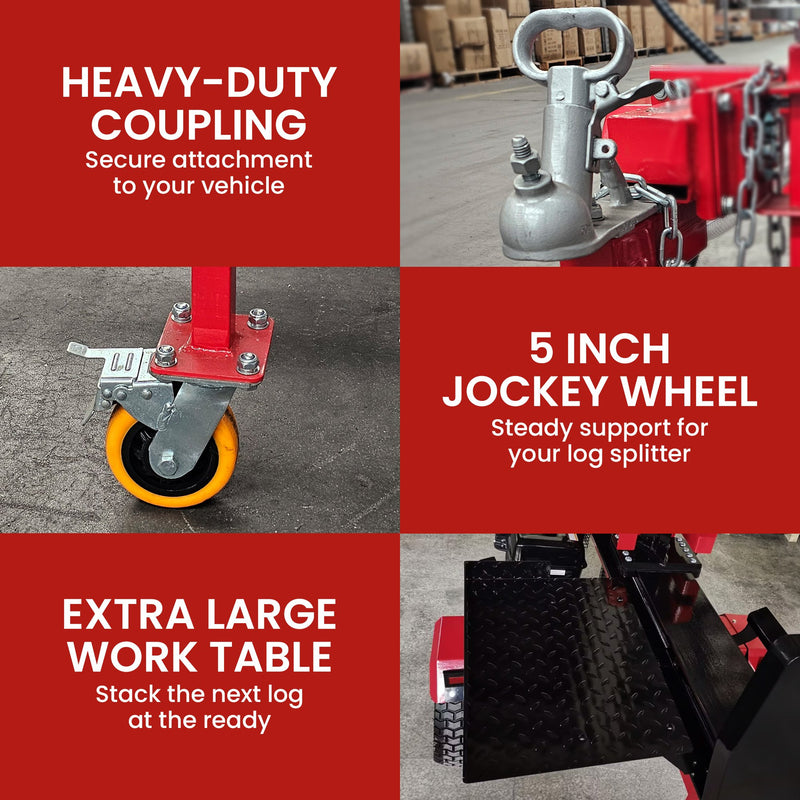 Log Splitter | 75 Ton Petrol Hydraulic Horizontal And Vertical Log Splitter | Electric Start | Yukon