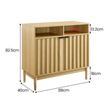 Sarantino Eleni 2-Door Sideboard Buffet Hallway Cabinet Storage Console Cupboard in Natural